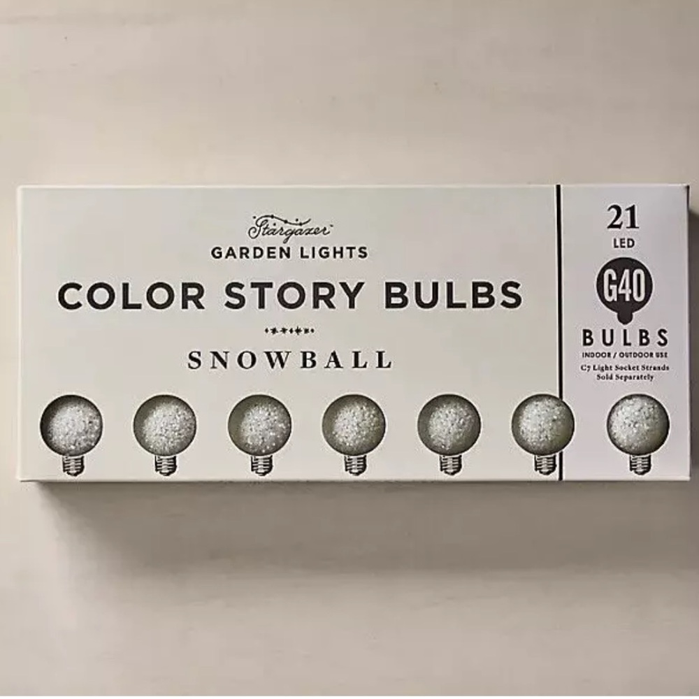 Stargazer Color Story Bulbs Snowball Garden Lights Coated Set 21 Bulbs Only NEW